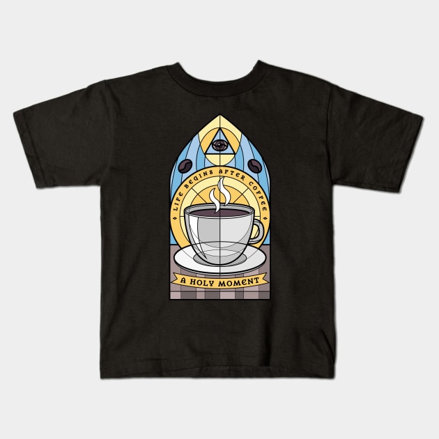 Holy Coffee Kids T-Shirt by ShirtBricks